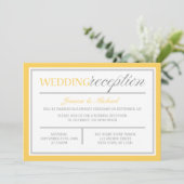 Invitation Cartons d'invitation de réception de mariage moder (Debout devant)
