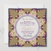 Invitation Cartons d'invitation de réception de mariage Royal (Dos)