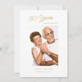 Invitation Cartons d'invitation dorés pour 50e anniversaire a (Devant)
