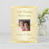 Invitation Cartons d'invitation élégants en or pour fête du 5 (Debout devant)