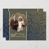 Invitation Cartons d'invitation élégants et vintage pour les  (Devant / Derrière)