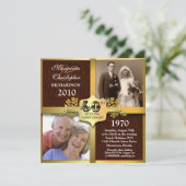 Invitation Cartons d'invitation élégants pour le 40e annivers (Debout devant)