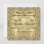 Invitation Cartons d'invitation élégants pour les 50 ans de m (Dos)