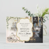 Invitation Cartons d'invitation élégants pour princesse et pi (Debout devant)