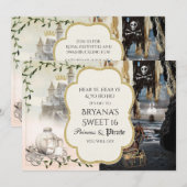 Invitation Cartons d'invitation élégants pour princesse et pi (Devant / Derrière)