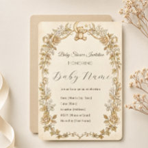 Cartons d'invitation élégants pour une baby shower