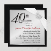 Invitation Cartons d'invitation élégants pour une fête d'anni (Devant / Derrière)