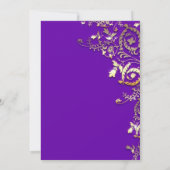 Invitation Cartons d'invitation élégants violets pour 25e ann (Dos)