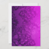 Invitation Cartons d'invitation Éléphant Rose Orange & Or (Dos)