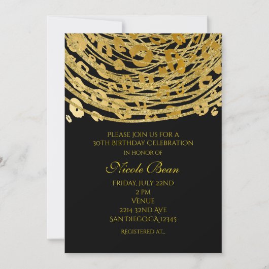 Invitation Cartons d'invitation exotiques à motif de guépard (Devant)