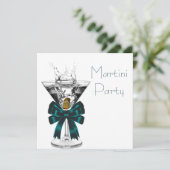 Invitation Cartons d'invitation Fête Martini Verre à Martini (Debout devant)