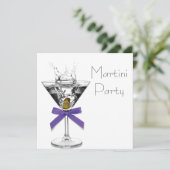 Invitation Cartons d'invitation Fête Purple Martini Verre à M (Debout devant)
