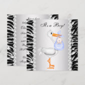 Invitation Cartons d'invitation Fille pour Baby Shower Blue S (Devant / Derrière)