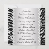 Invitation Cartons d'invitation Fille pour Baby Shower Blue S (Dos)