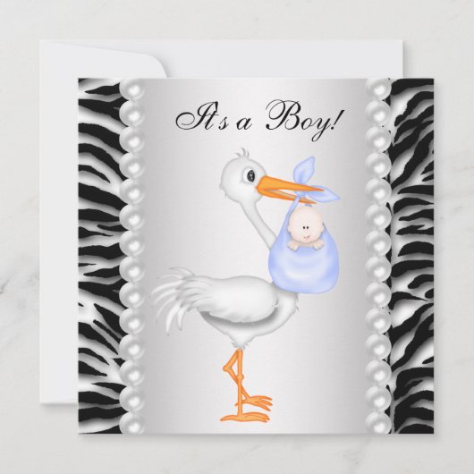 Invitation Cartons d'invitation Fille pour Baby Shower Blue S (Devant)