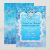 Invitation Cartons d'invitation flocon de neige merveilleuse (Devant / Derrière)