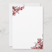 Invitation Cartons d'invitation Floral Ruby 40ème Anniversair (Dos)