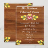 Invitation Cartons d'invitation Licorne Jaune Citron Crabe Bo (Devant / Derrière)