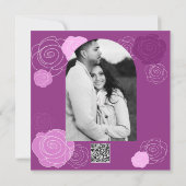 Invitation Cartons d'invitation mauve pour mariage (Dos)