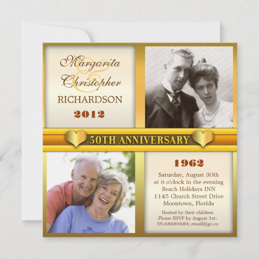 Invitation Cartons d'invitation modernes et élégants pour les (Devant)