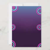 Invitation Cartons d'invitation modernes violets et bleus pou (Dos)