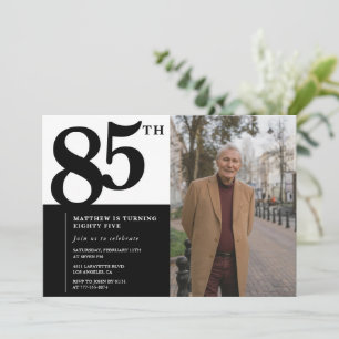 Invitation Cartons d'invitation noir pour 85e anniversaire Él