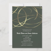 Invitation Cartons d'invitation Olive Army Green & Gold Faux  (Devant)