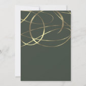 Invitation Cartons d'invitation Olive Army Green & Gold Faux  (Dos)