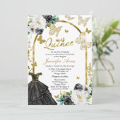 Invitation Cartons d'invitation Papillon Coing Fleurs Robe no (Debout devant)