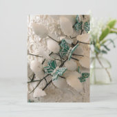Invitation Cartons d'invitation papillons verts (Debout devant)