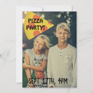Invitation Cartons d'invitation personnalisés pour fête PIZZA