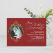 Invitation Cartons d'invitation photo d'anniversaire 40 ans é (Debout devant)