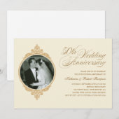 Invitation Cartons d'invitation photo d'anniversaire classiqu (Devant / Derrière)