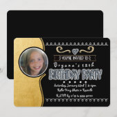 Invitation Cartons d'invitation photo d'anniversaire de fille (Devant / Derrière)