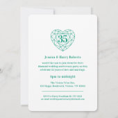 Invitation Cartons d'invitation photo pour les 35 ans de mari (Dos)