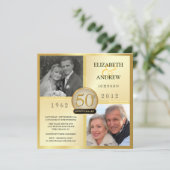 Invitation Cartons d'invitation photo pour les 50 ans d'anniv (Debout devant)