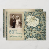 Invitation Cartons d'invitation photo pour les 60 ans (Devant / Derrière)