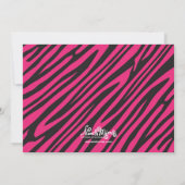 Invitation Cartons d'invitation Pink Zebra Limousine (Dos)