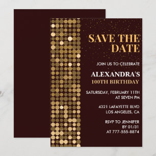 Invitation Cartons d'invitation pour 100e anniversaire À rete