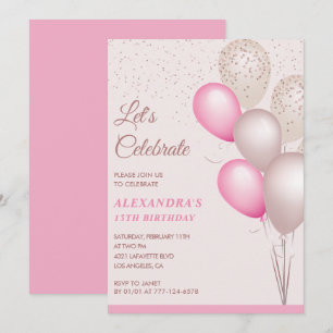 Invitation Cartons d'invitation pour 13ème anniversaire Ballo