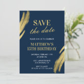 Invitation Cartons d'invitation pour 15 ans Save the date Nav (Debout devant)