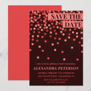 Invitation Cartons d'invitation pour 16 ans Save the date Con
