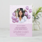 Invitation Cartons d'invitation pour 32e anniversaire Ballons (Debout devant)