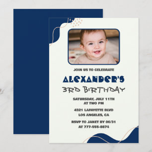 Invitation Cartons d'invitation pour 3ème anniversaire Garçon