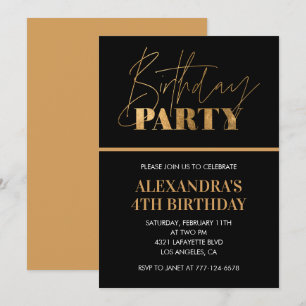 Invitation Cartons d'invitation pour 4ème anniversaire Dîner 