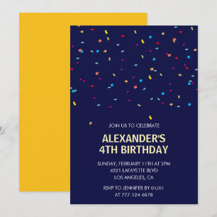 Invitation Cartons d'invitation pour 4ème anniversaire garçon