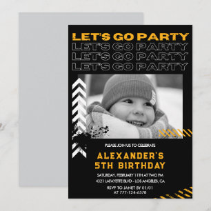 Invitation Cartons d'invitation pour 5 ans garçon photo pulvé
