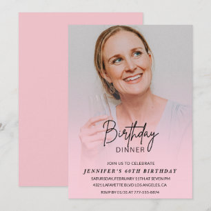 Invitation Cartons d'invitation pour 60 ans d'anniversaire Ph