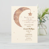 Invitation Cartons d'invitation pour Baby Shower Bronze Crème (Debout devant)