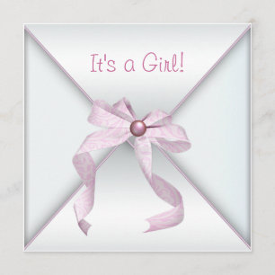 Invitation Cartons d'invitation pour Baby Shower fille avec n